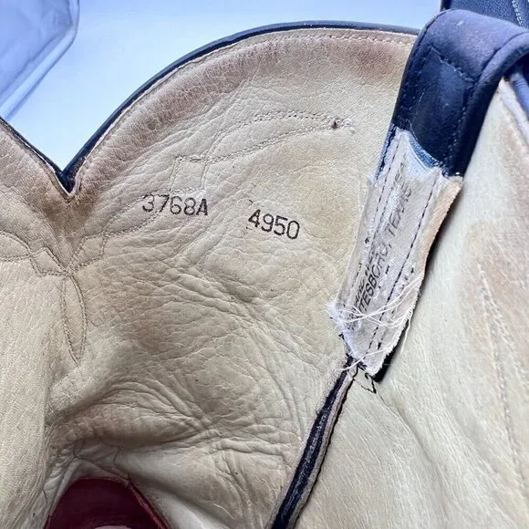 Dennard's Western Wear Men Size 9 Brown Black Color Block Leather Western Boot - Picture 12 of 16